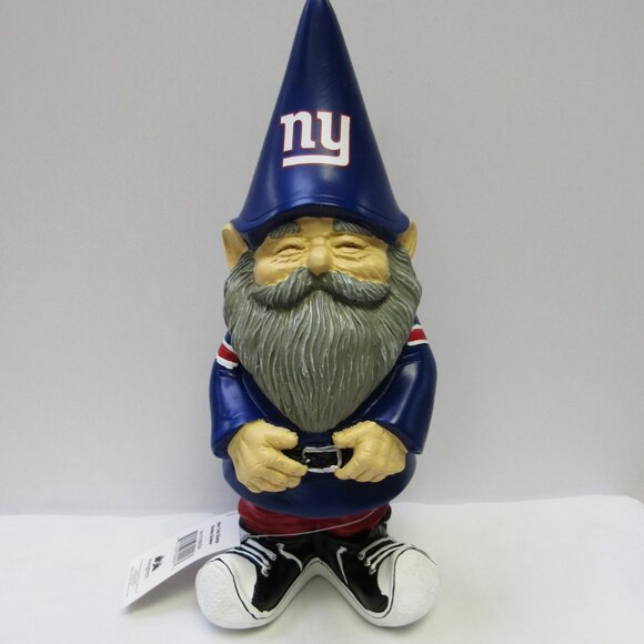 New York Giants Good Luck Gnome Statue NFL Stocking Stuffer - Picture 1 of 4